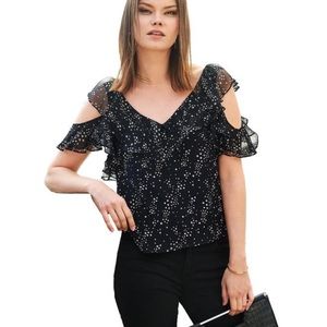 LoveShackFancy Imogen Star Cold Shoulder Top